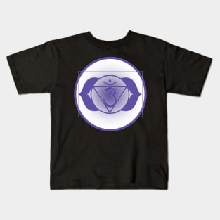 Open up your Third-Eye Chakra- Light Purple Kids T-Shirt